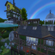 Image for article titled Someone built the labyrinthine mansion from What Remains Of Edith Finch in The Sims 4